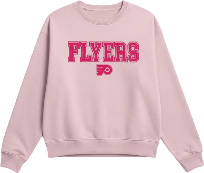 Women's Pink Philadelphia Flyers Tonal Pullover Sweatshirt