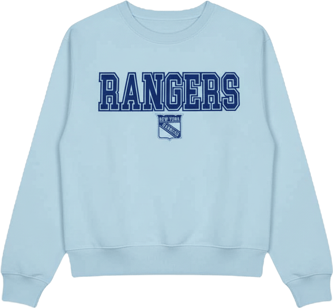 Women's Light Blue New York Rangers Tonal Pullover Sweatshirt