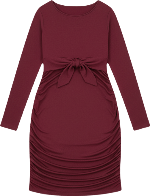 burgundy nursing dress Eden Knit Nursing Dress