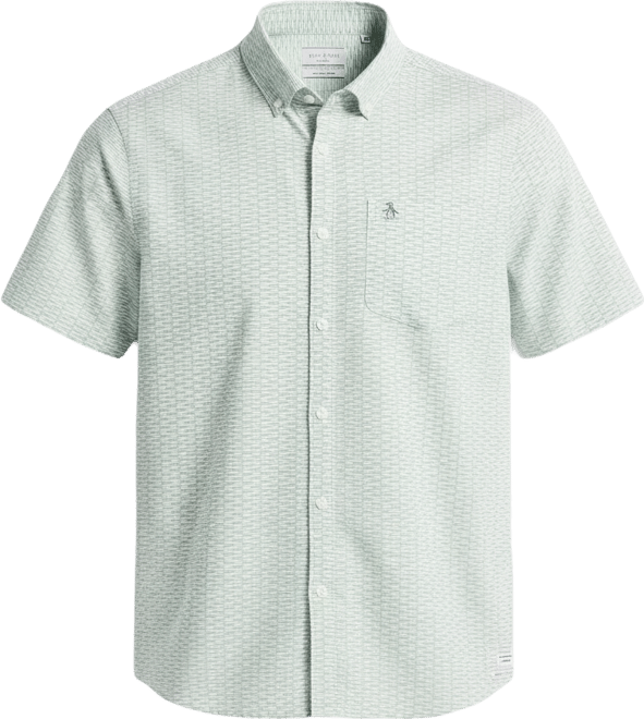 Men's Mini Geo Print Button-Down Shirt