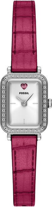 Women's Raquel Two-Hand Pink Leather Watch, 18mm