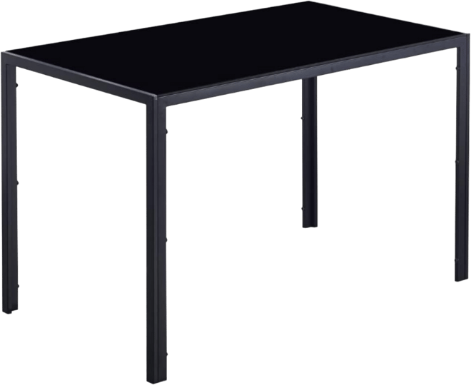 Streamdale Modern Glass Tabletop Dining Table for 4