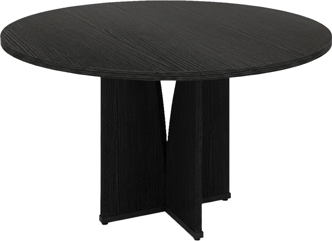 39.37-Inch Round Dining Table for 4 People, Farmhouse Kitchen Dinner Table with Wooden Tabletop and Legs