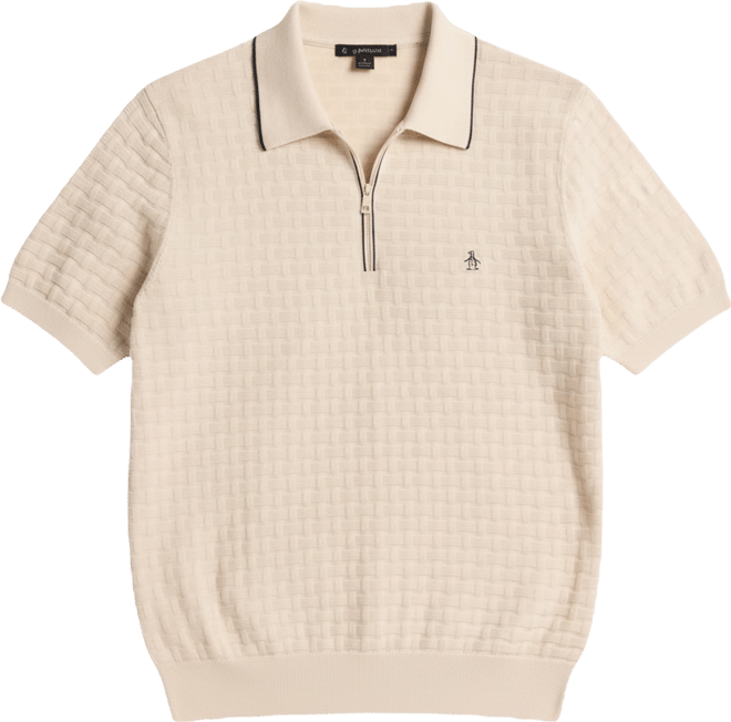 Men's Links Stitch Slim-Fit Polo Sweater