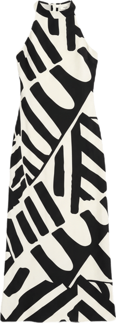 Women's Printed Halter Neck Midi Dress