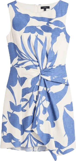 Women's Boat Neck Asymmetrical Mini Dress