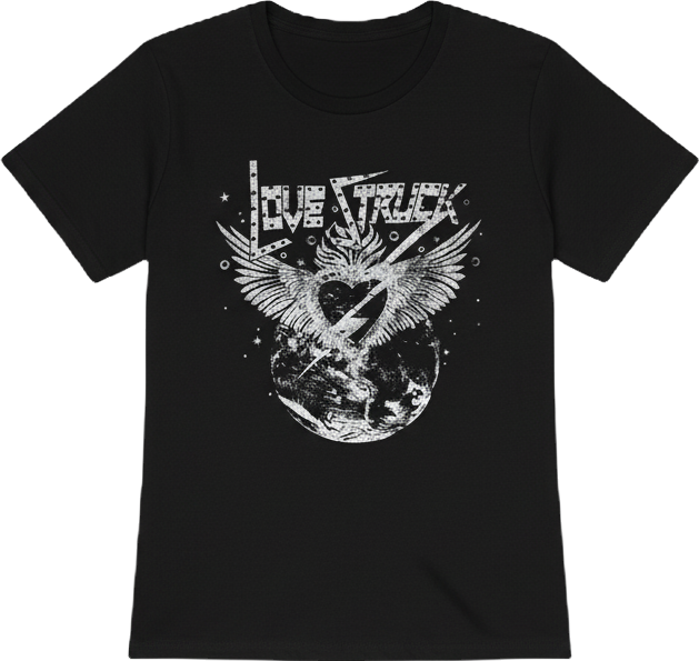 Women's Short-Sleeve Love Struck Print T-Shirt