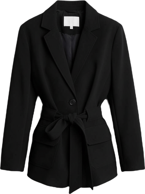 Women's Notch Collar Vision Twill Belted Jacket