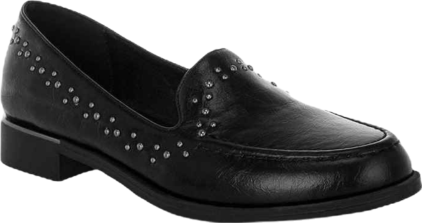 Womens Gonia Studded Faux Leather Loafers