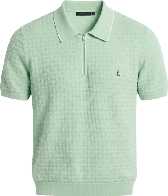 Men's Links Stitch Slim-Fit Polo Sweater