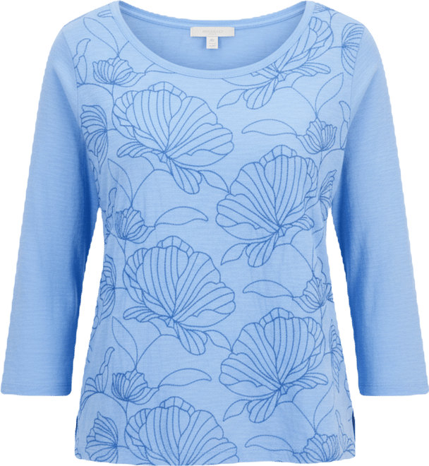 Petite Embroidered-Front Top, Macy's Exclusive