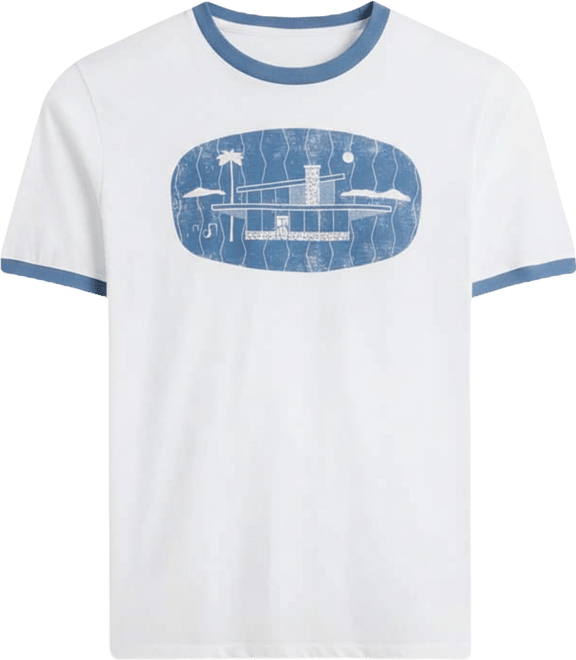 Men's Graphic Applique Logo Short Sleeve Jersey T-Shirt