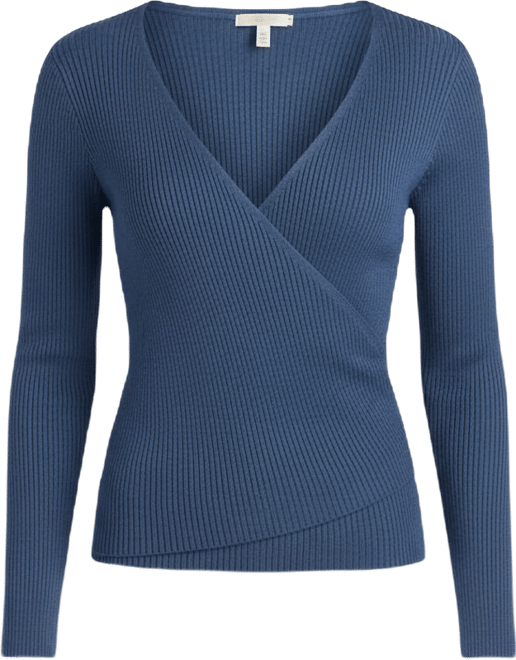 Women's Long-Sleeve Wrap Sweater