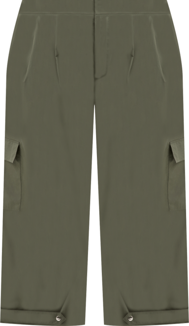 Trendy Plus Size Cotton Wide-Leg Cargo Pants, Macy's Exclusive