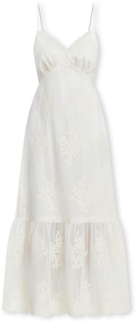 Women's Embroidered Ruffle-Tiered Maxi Dress, Macy's Exclusive