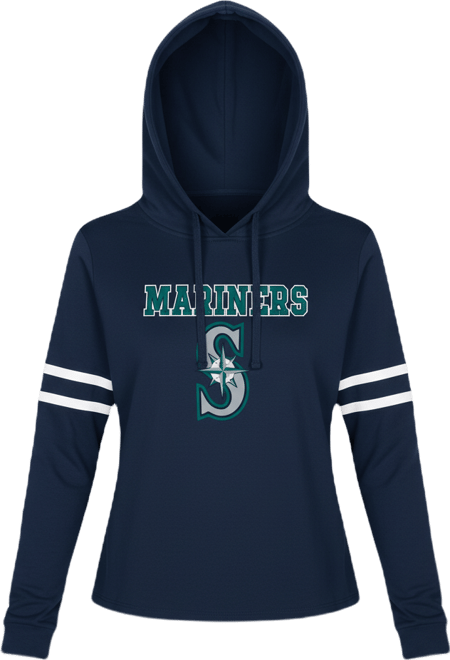 Women's Navy Seattle Mariners Marathon Lightweight Lounge Pullover Hoodie