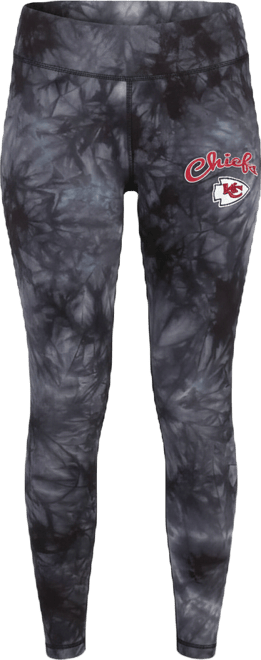 Women's Black Kansas City Chiefs Burst Tie Dye Leggings