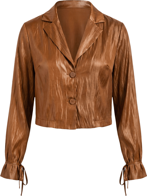 Women's Two Button Shirt with Sleeve Ties