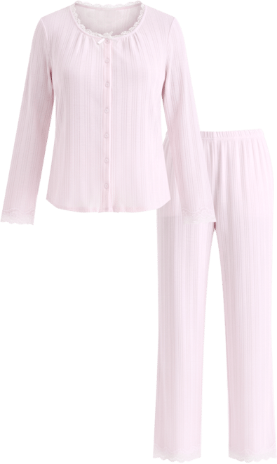 Women's Pointelle Pajama Set, Macy's Exclusive