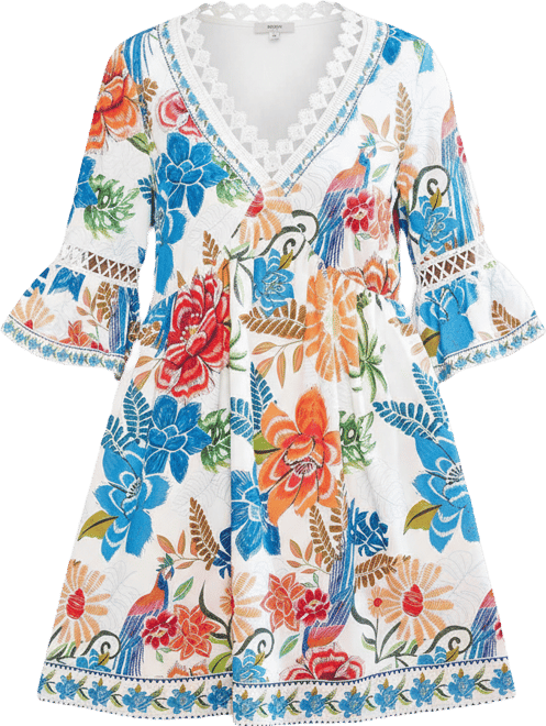 Women's Field Notes Floral Blue Mini Beach Dress