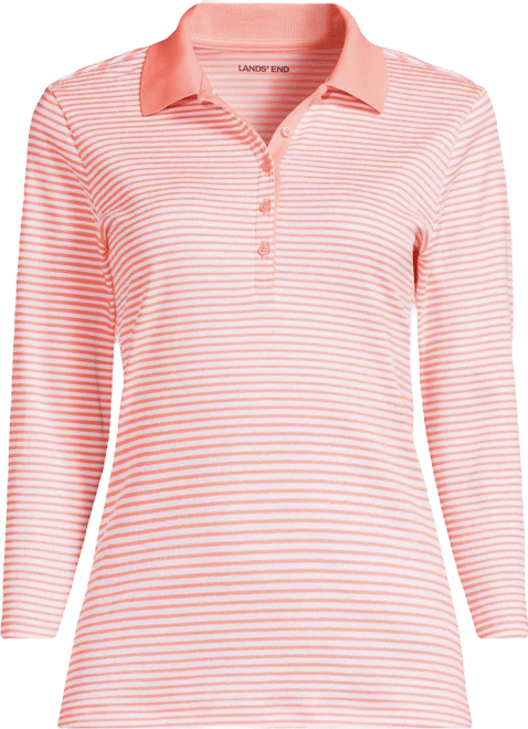 Women's 3/4 Sleeve Supima Cotton Polo Shirt
