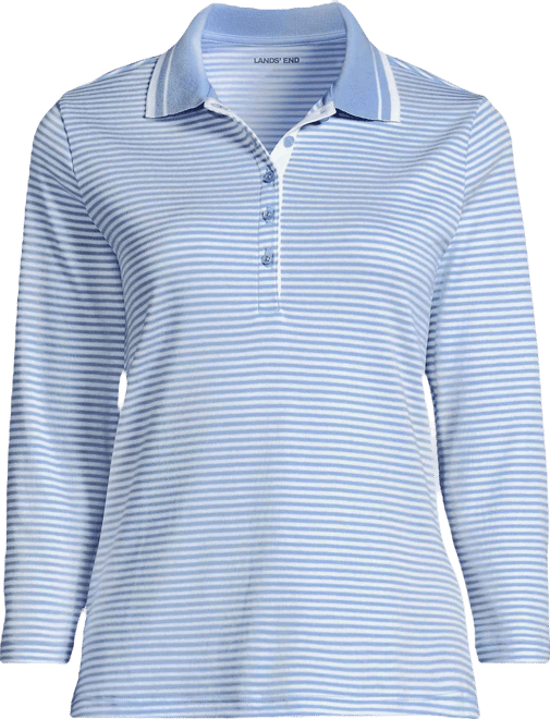 Women's 3/4 Sleeve Supima Cotton Polo Shirt