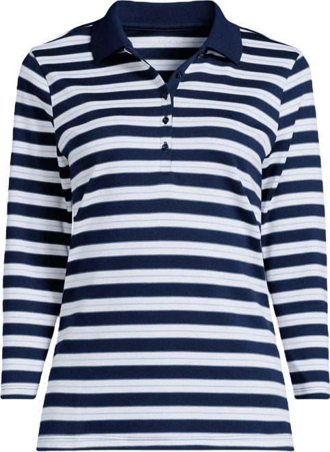 Women's 3/4 Sleeve Supima Cotton Polo Shirt