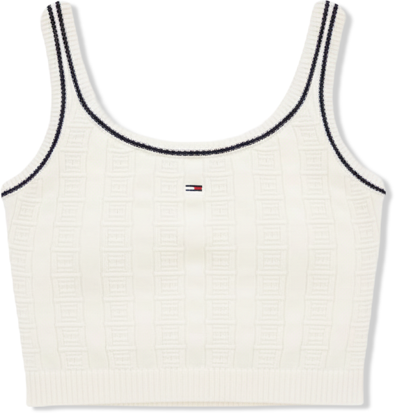 Women's Flag Cable Cropped Tank Top