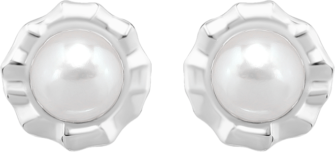 Cultured Freshwater Pearl (6mm) Post Earrings, Macy's Exclusive