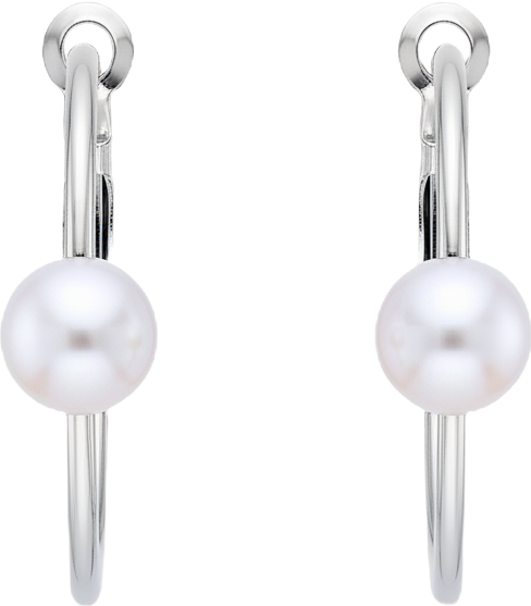 Cultured Freshwater Pearl (7mm) Oval Hoop Earrings, Macy's Exclusive