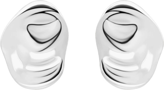 Sterling Silver Abstract Oval Shape Post Earrings, Macy's Exclusive