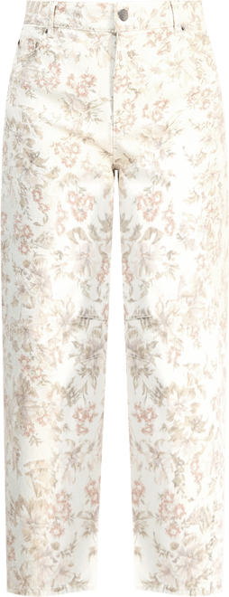 Petite Floral Wide-Leg Jeans, Macy's Exclusive