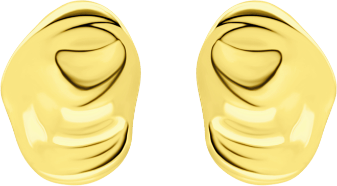 18k Gold Over Sterling Silver Abstract Oval Post Earrings, Macy's Exclusive