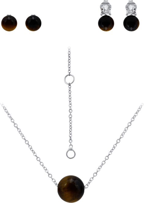 Silver Plated Earrings and Necklace Set