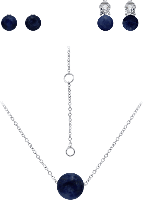 Silver Plated Earrings and Necklace Set