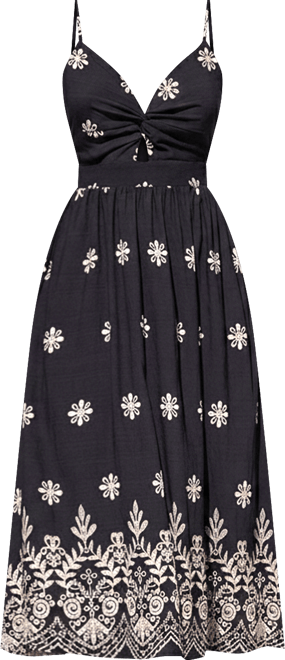 Women's Full Time Flirt Floral Midi Beach Dress