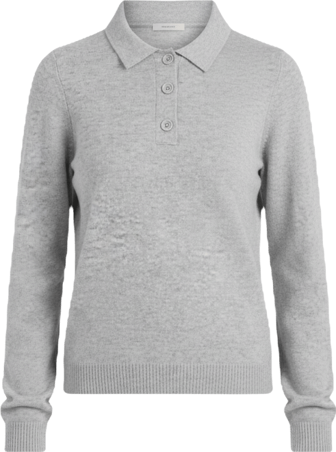 Women's Wool-Cashmere Knit Polo Sweater