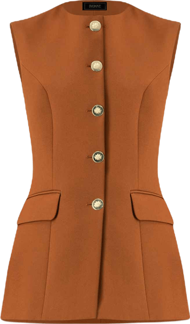 Women's Solid Vest with Pockets