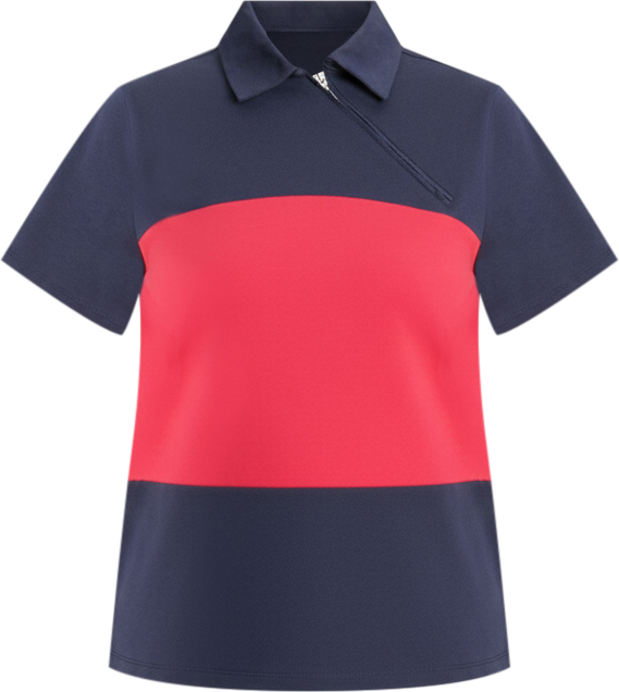 Women's Asym Zipper Neck Polo Shirt
