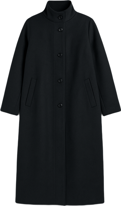 Women's Funnel Neck Long Coat