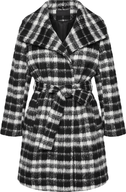 Women's Plus Size Wing Collar Belted Coat