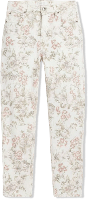 Women's Floral-Print Barrel-Leg Jeans, Macy's Exclusive