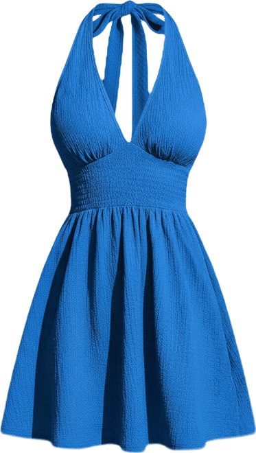 Women's Vitamin D Blue Mini Beach Dress