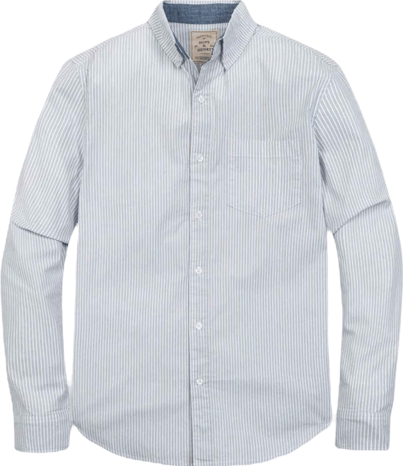 Men's Organic Long Sleeve Stretch Poplin Button Down Shirt