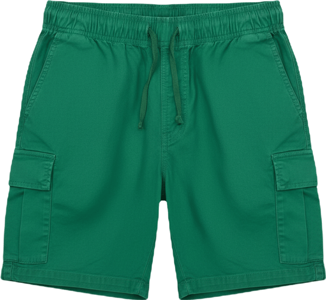 Men's 6 Inches Elastic Pull On Waistband Twill Cargo Shorts