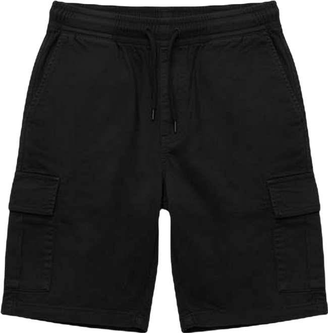 Men's 6 Inches Elastic Pull On Waistband Twill Cargo Shorts