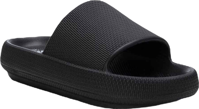 Women's Rubber Flat Sandals By , Black