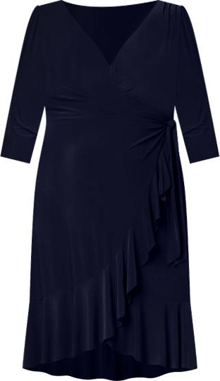 Plus Size Mademoiselle Lace Cocktail Dress with Sleeves