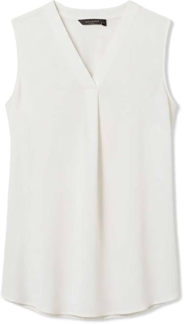 Women's Crepe Sleeveless V-Neck Top