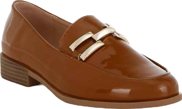 Revanta Patent Faux Leather Loafers